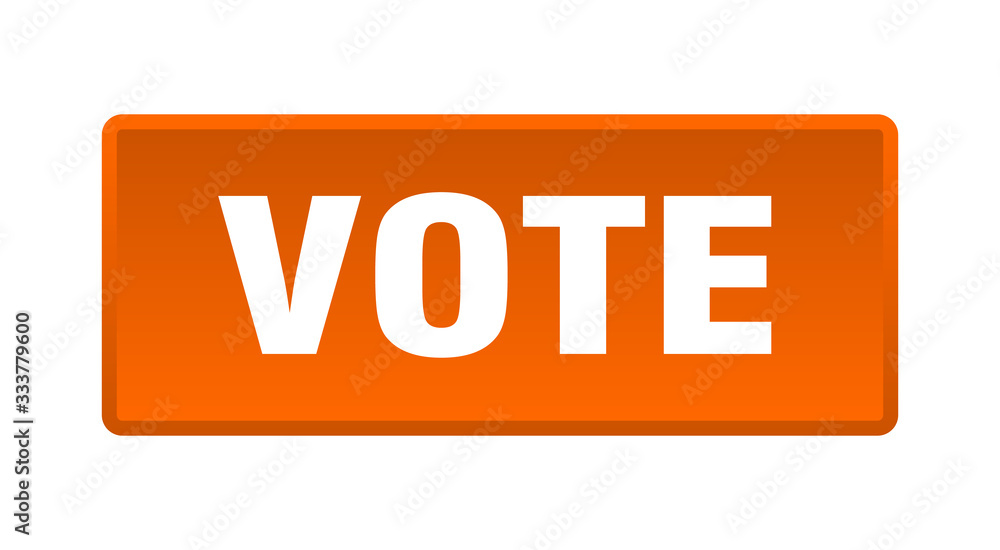 vote button. vote square orange push button vote button. vote square orange push button