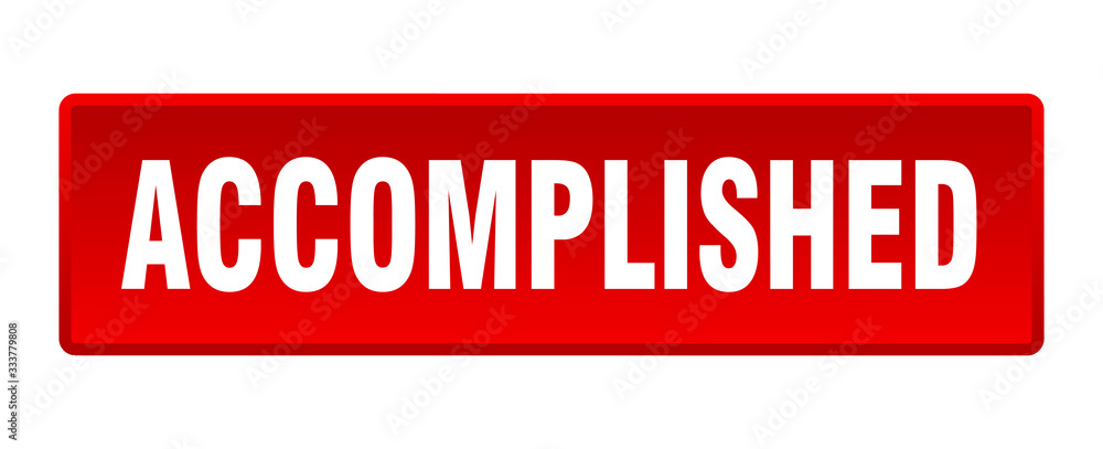 accomplished button. accomplished square red push button accomplished button. accomplished square red push button