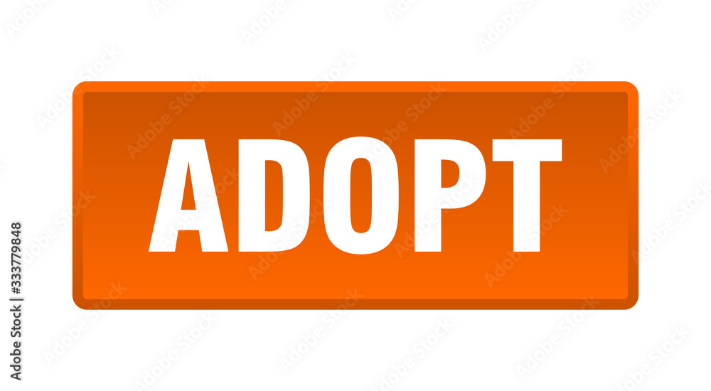 adopt button. adopt square orange push button adopt button. adopt square orange push button