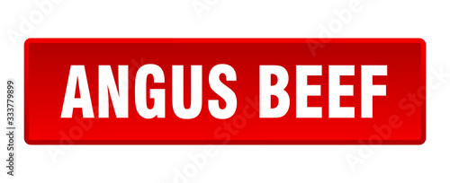 angus beef button. angus beef square red push button