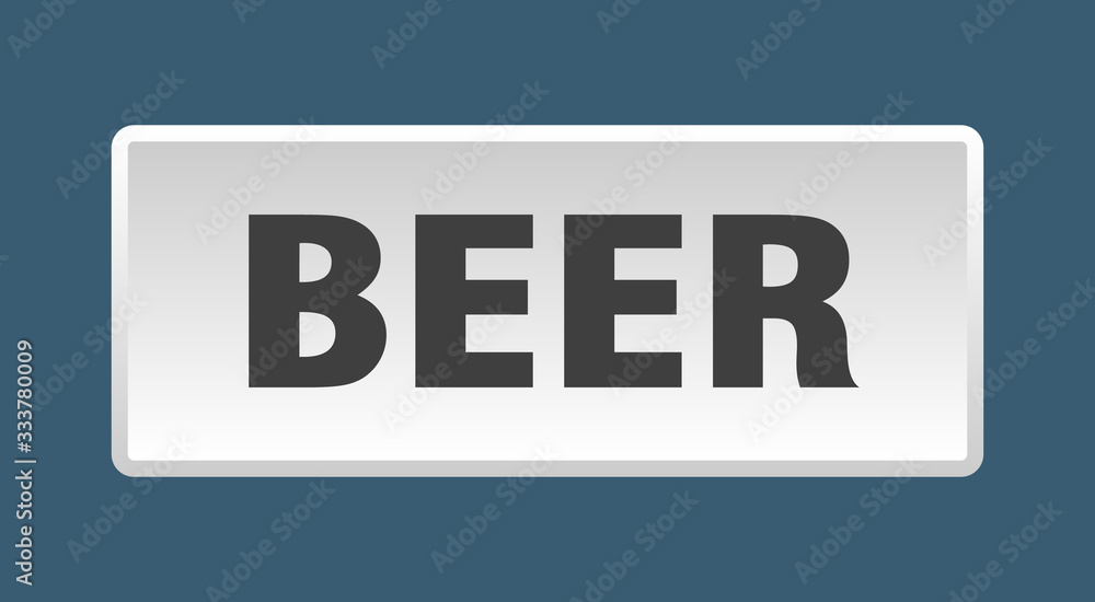 beer button. beer square white push button beer button. beer square white push button