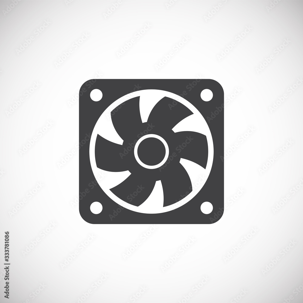 Fan icon on background for graphic and web design. Creative illustration concept symbol for web or mobile app