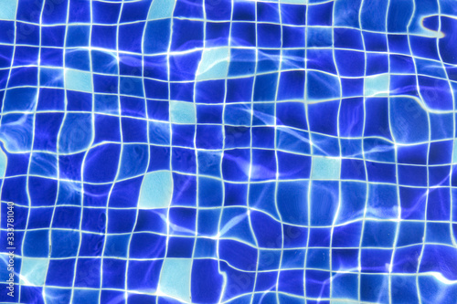 beautiful clear pool water reflecting in the sun.Water Pool Pattern Background.Ripple Water in swimming pool with sun reflection.Clear water with sun reflections