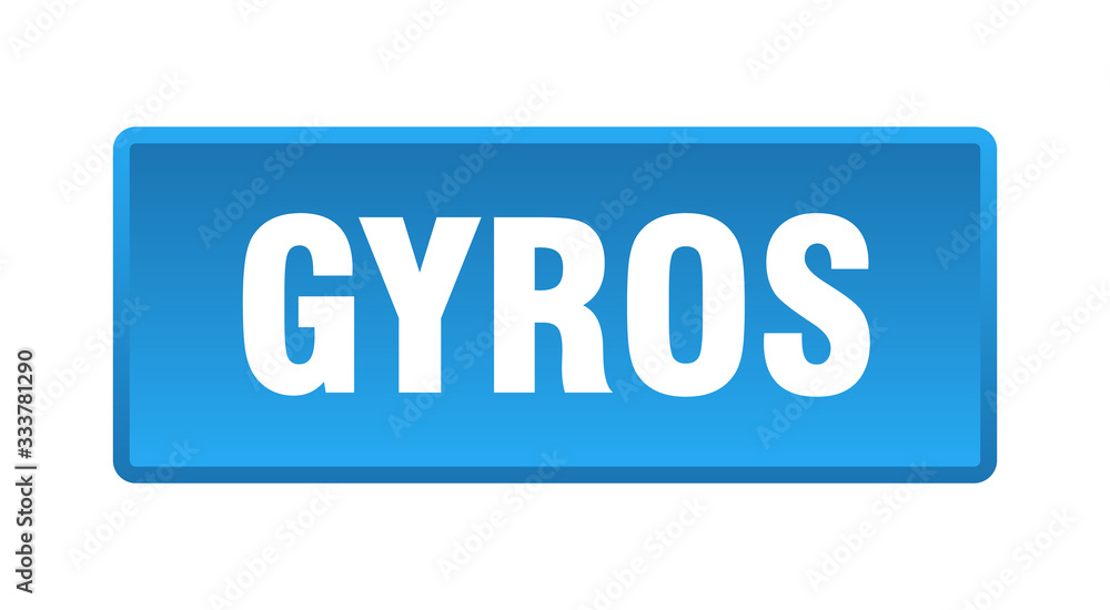 gyros button. gyros square blue push button gyros button. gyros square blue push button