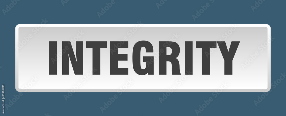 integrity button. integrity square white push button integrity button. integrity square white push button