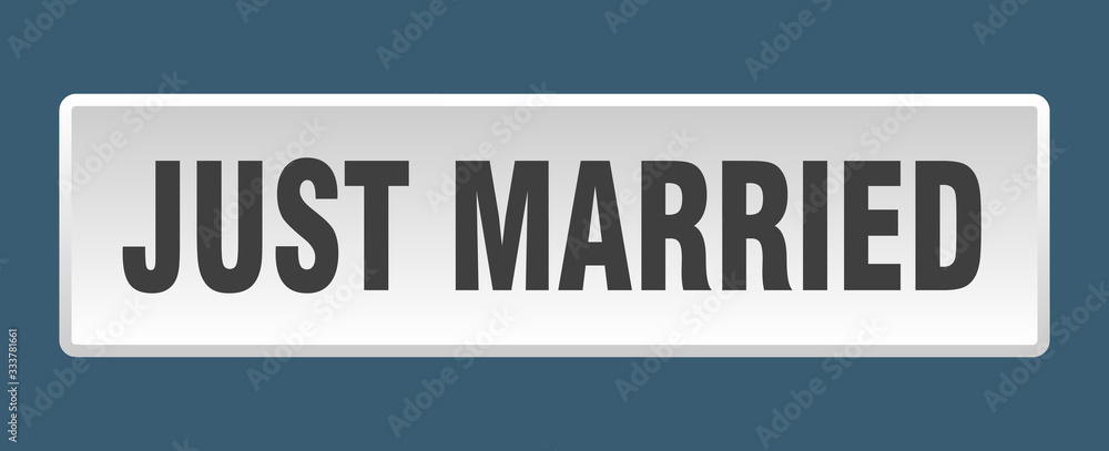 just married button. just married square white push button just married button. just married square white push button