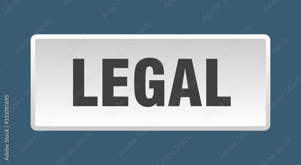 legal button. legal square white push button legal button. legal square white push button