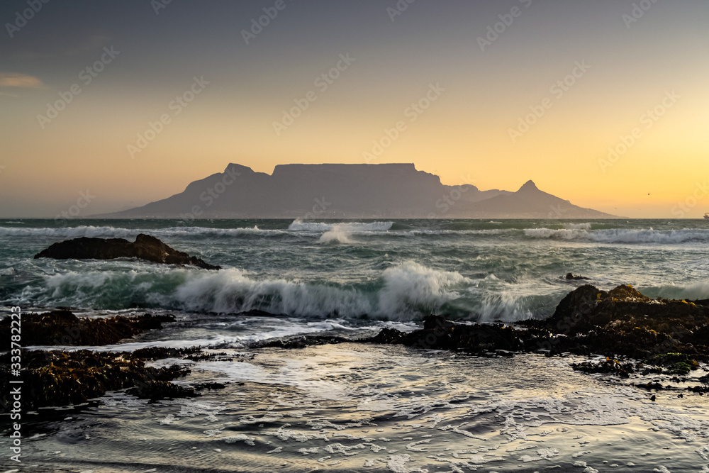 Table Mountain at sunset