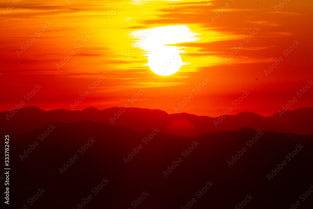 Fototapeta premium Mountain Sunset