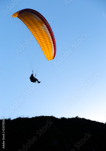 paraglider in the sky