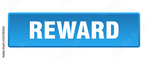 reward button. reward square blue push button