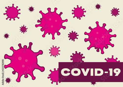  Coronovirus vector illustration, COVID-19