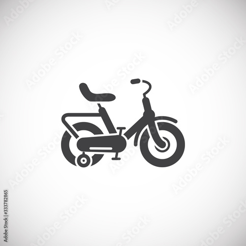 Bicycle related icon on background for graphic and web design. Creative illustration concept symbol for web or mobile app