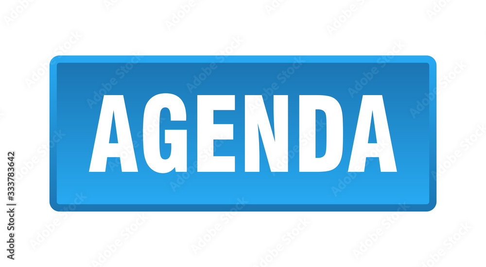agenda button. agenda square blue push button agenda button. agenda square blue push button