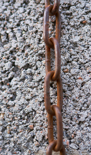 steel rusty chain on a beautiful background © Igor
