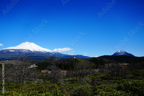 aerial view of the mountains