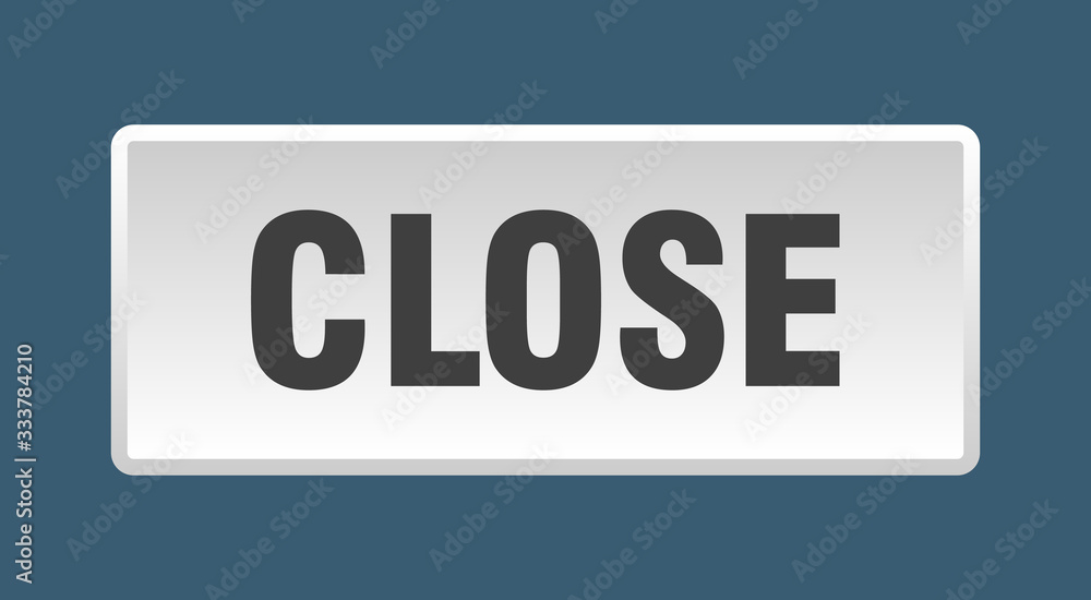 close button. close square white push button close button. close square white push button