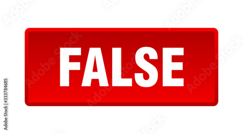 false button. false square red push button