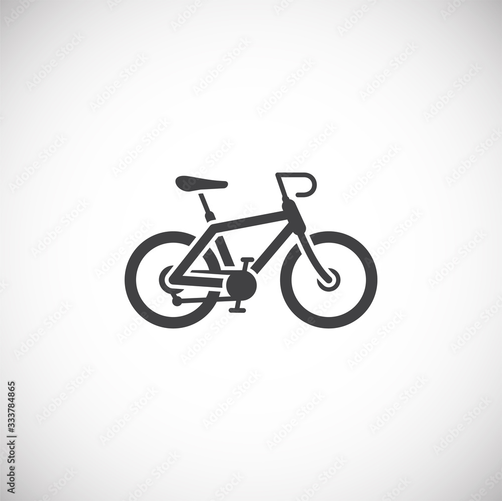 Bicycle related icon on background for graphic and web design. Creative illustration concept symbol for web or mobile app