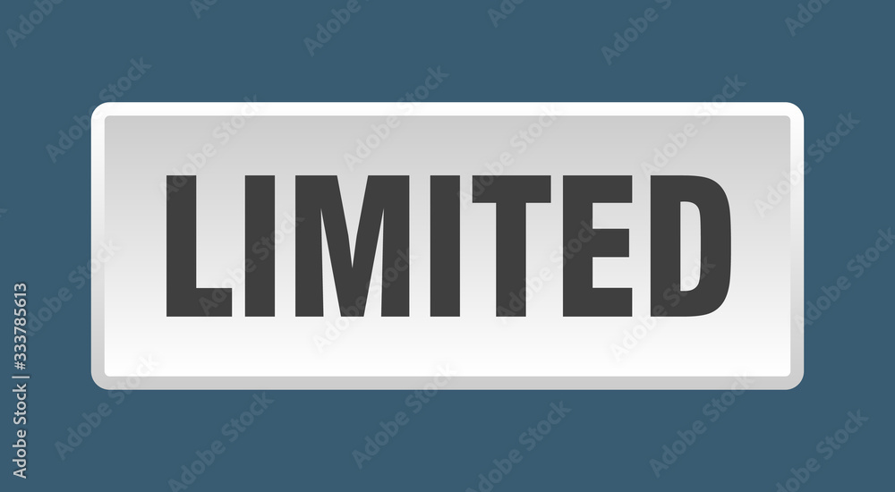 limited button. limited square white push button limited button. limited square white push button