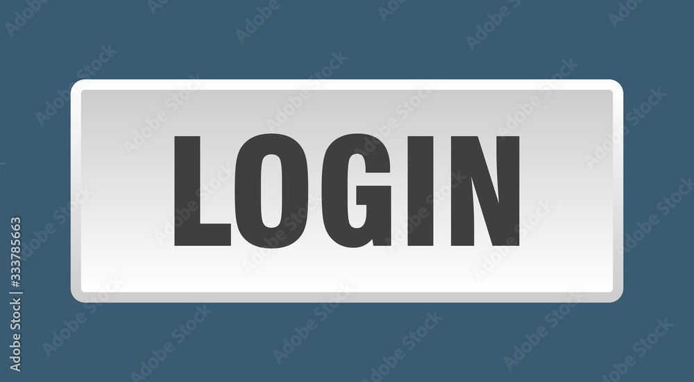 login button. login square white push button login button. login square white push button
