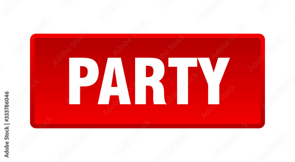 party button. party square red push button party button. party square red push button
