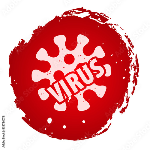 Virus symbol sticker