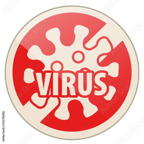 Virus symbol sticker