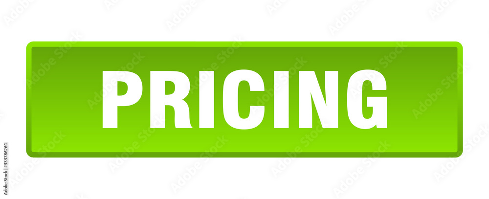 pricing button. pricing square green push button pricing button. pricing square green push button