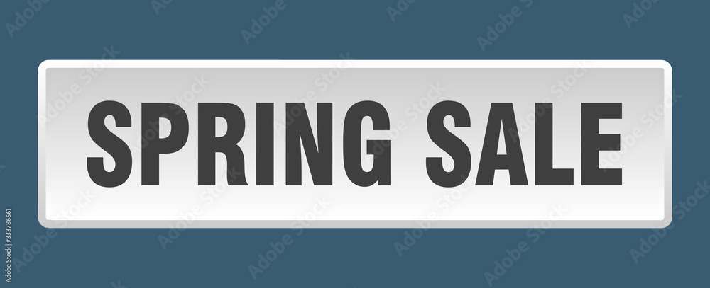 spring sale button. spring sale square white push button