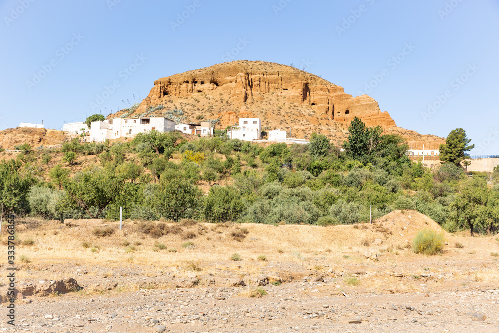 a view of the suburb of Finana town, province of Almeria, Andalusia, Spain