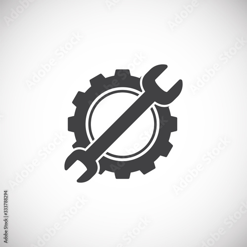 Fix and service related icon on background for graphic and web design. Creative illustration concept symbol for web or mobile app