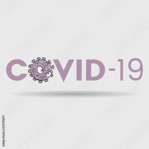 Attacking Coronavirus over Purple Covid-19 Text