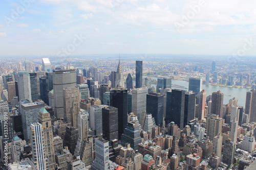 aerial view of manhattan