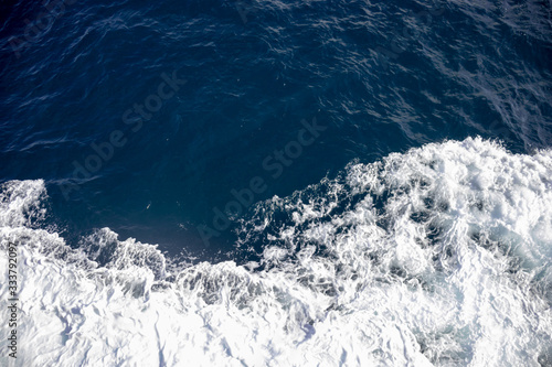 Wallpaper Mural Natural background of blue-green sea water with foam. Torontodigital.ca