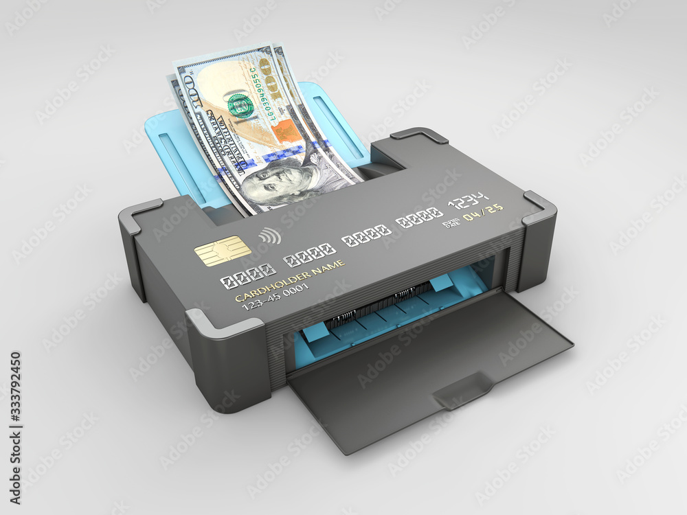 3d render of credit card with a dollars bills, isolated white background, clipping path included 3d render of credit card with a dollars bills, isolated white background, clipping path included