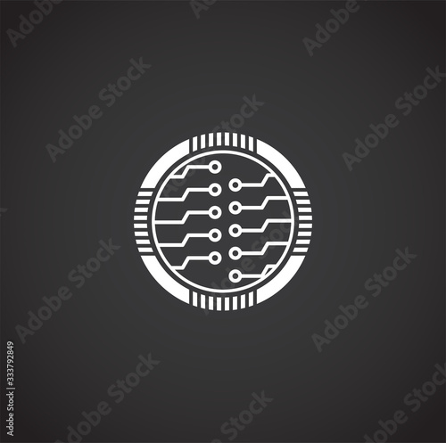 Curcuit related icon on background for graphic and web design. Creative illustration concept symbol for web or mobile app