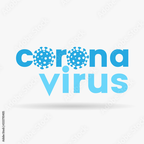 Coronavirus Lower Case Blue Letters with Simplistic Icons