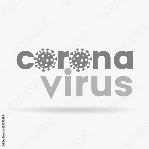 Coronavirus Lower Case Grey Letters with Simplistic Icons