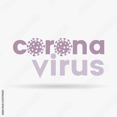 Coronavirus Lower Case Purple Letters with Simplistic Icons
