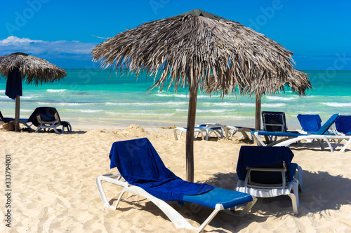 Vacation in Cuba. Beach on ...