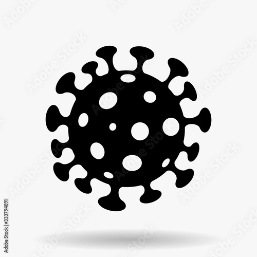 Simplistic Black Coronavirus Icon