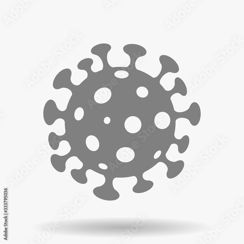 Simplistic Grey Coronavirus Icon