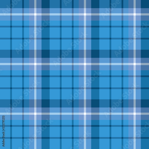 Seamless pattern in fascinating dark blue and white colors for plaid, fabric, textile, clothes, tablecloth and other things. Vector image.