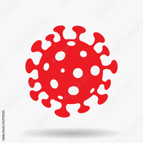 Simplistic Red Coronavirus Icon