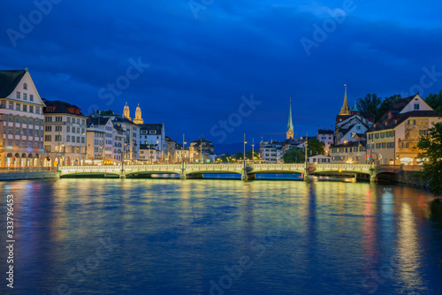Night cityscape of Zurich © Kit Leong
