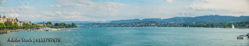 Beautiful landscape around Zurich Lake