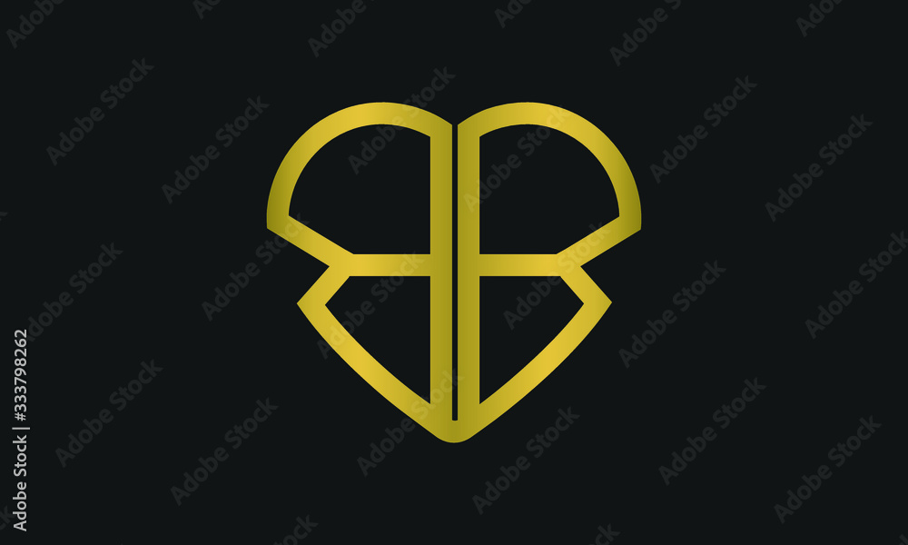 Heart Shaped Letter B or Letter BB Iconic Logo Design, logo design for wedding invitation, wedding name and business name. Heart Shaped Letter B or Letter BB Iconic Logo Design, logo design for wedding invitation, wedding name and business name.