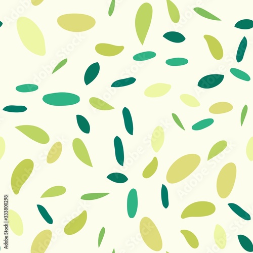 Seamless pattern with abstract green leaves.