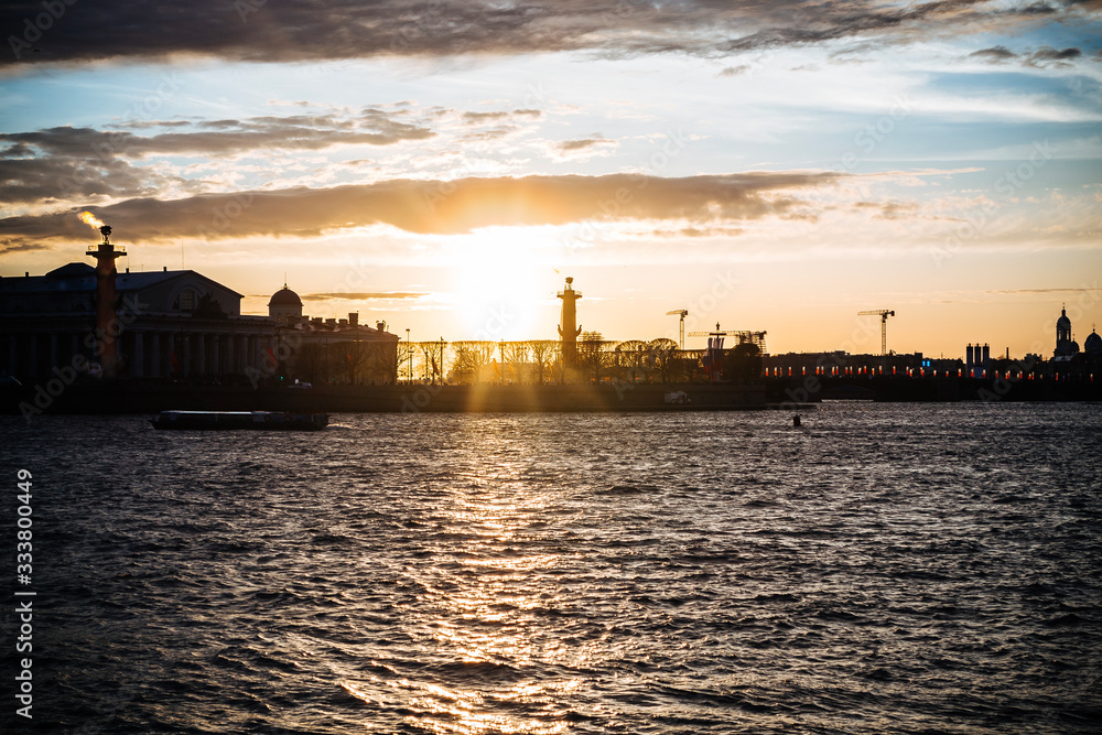Sunset in Rive from Saint-Petersburg